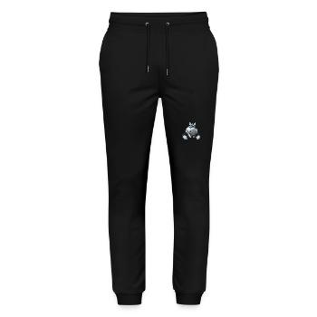 Illustration of a funny horse bust - Stanley/Stella Mover Unisex Organic Jogging Trousers - black - Front - Marisol (170cm) & Nik (191cm)
