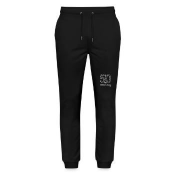 50 feiert den 50sten! - Stanley/Stella Unisex Bio Jogginghose Mover  - Schwarz - Vorne - Marisol (170cm) & Nik (191cm)