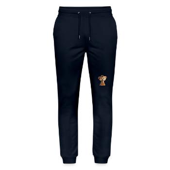 Merry Lion Cub - Stanley/Stella Mover Unisex Organic Jogging Trousers - navy - Front - Marisol (170cm) & Nik (191cm)