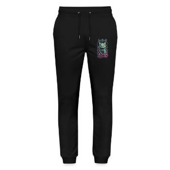 Chats démon Underworld occulte Halloween Design - Pantalon de jogging bio MOVER Stanley/Stella unisexe - noir - Devant - Marisol (170cm) & Nik (191cm)