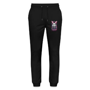 e-Girl Goth Kemonomimi Anime Bunnies Aesthetic - Stanley/Stella Mover Unisex Organic Jogging Trousers - black - Front - Marisol (170cm) & Nik (191cm)