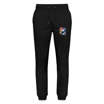 Pride Love Kiss - Stanley/Stella Mover Unisex Organic Jogging Trousers - black - Front - Marisol (170cm) & Nik (191cm)