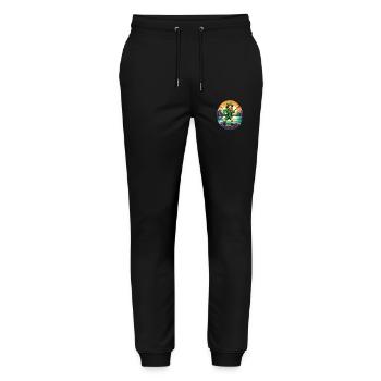 St. Patrick's Day Kleeblatt Stand Up Paddle SUP - Stanley/Stella Unisex Bio Jogginghose Mover  - Schwarz - Vorne - Marisol (170cm) & Nik (191cm)