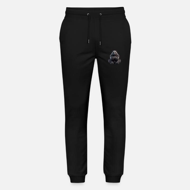 Bear grim 1 - Stanley/Stella Mover Unisex Organic Jogging Trousers - black