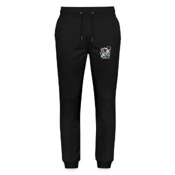 Dolphin Summer Holidays - Stanley/Stella Mover Unisex Organic Jogging Trousers - black - Front - Marisol (170cm) & Nik (191cm)