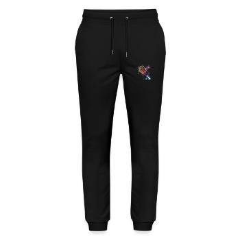 tennis,racket,ball,graffiti,blue,painting,colorful - Stanley/Stella Mover Unisex Organic Jogging Trousers - black - Front - Marisol (170cm) & Nik (191cm)