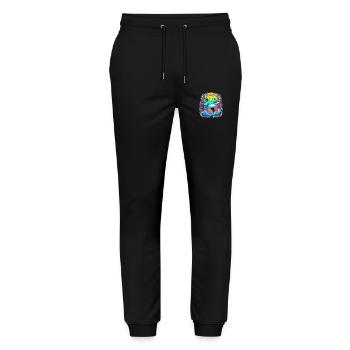 requin et coucher de soleil - Pantalon de jogging bio MOVER Stanley/Stella unisexe - noir - Devant - Marisol (170cm) & Nik (191cm)
