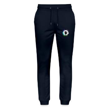 Apple Colorful vitamins - Stanley/Stella Mover Unisex Organic Jogging Trousers - navy - Front - Marisol (170cm) & Nik (191cm)