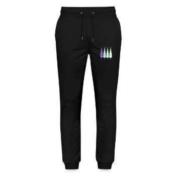 Baum Bäume Vintage - Stanley/Stella Unisex Bio Jogginghose Mover  - Schwarz - Vorne - Marisol (170cm) & Nik (191cm)