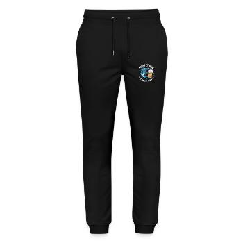 Fishing and Beer - Fisherman Humor - Stanley/Stella Mover Unisex Organic Jogging Trousers - black - Front - Marisol (170cm) & Nik (191cm)