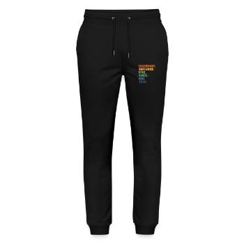 65th Birthday, May 1958, 65 Year Anniversary - Stanley/Stella Mover Unisex Organic Jogging Trousers - black - Front - Marisol (170cm) & Nik (191cm)