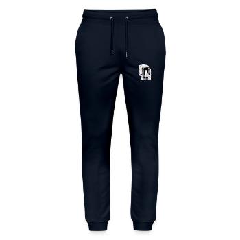 Spooky Ghost in the Window vintage, Buh, Halloween - Stanley/Stella Unisex Bio Jogginghose Mover  - Navy - Vorne - Marisol (170cm) & Nik (191cm)