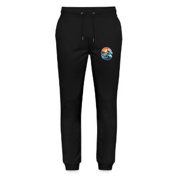 Wave - Summer - Holidays - Stanley/Stella Mover Unisex Organic Jogging Trousers - black - Front - Marisol (170cm) & Nik (191cm)