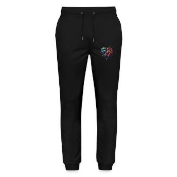 Heart - Stanley/Stella Mover Unisex Organic Jogging Trousers - black - Front - Marisol (170cm) & Nik (191cm)