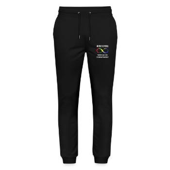 Autism Autistic - Stanley/Stella Mover Unisex Organic Jogging Trousers - black - Front - Marisol (170cm) & Nik (191cm)