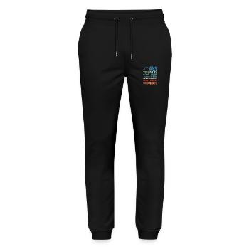 17 Ans – Le Temps en Secondes, Minutes - Stanley/Stella Unisex Bio Jogginghose Mover  - Schwarz - Vorne - Marisol (170cm) & Nik (191cm)