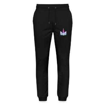 Einhorn süße Regenbogen lustige Einhörner magische Fantasie - Stanley/Stella Unisex Bio Jogginghose Mover  - Schwarz - Vorne - Marisol (170cm) & Nik (191cm)