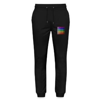 Rainbow smiles - Stanley/Stella Mover Unisex Organic Jogging Trousers - black - Front - Marisol (170cm) & Nik (191cm)