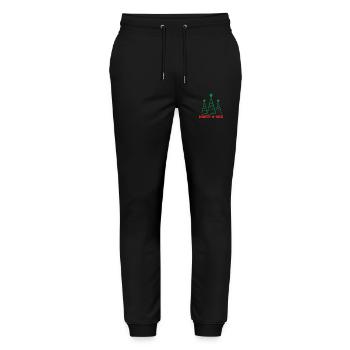 Weihnachten xmas - Stanley/Stella Unisex Bio Jogginghose Mover  - Schwarz - Vorne - Marisol (170cm) & Nik (191cm)