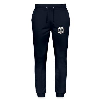Wooden cubes - Stanley/Stella Mover Unisex Organic Jogging Trousers - navy - Front - Marisol (170cm) & Nik (191cm)