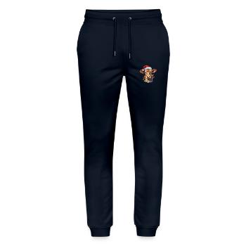 Weihnachts Kuh Ideal für Bauern & Landwirte - Stanley/Stella Unisex Bio Jogginghose Mover  - Navy - Vorne - Marisol (170cm) & Nik (191cm)