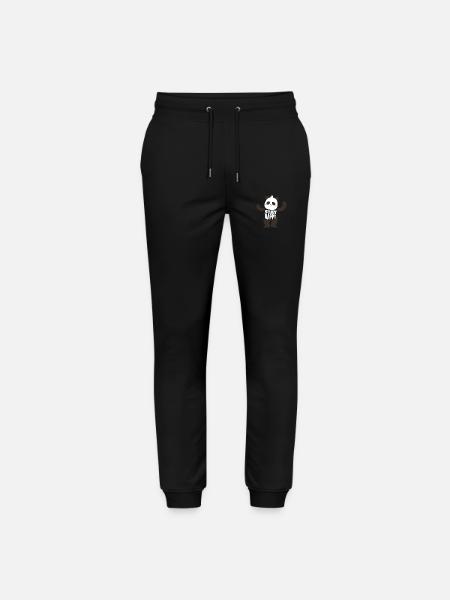 Stay Happy Panda - Stanley/Stella Mover Unisex Organic Jogging Trousers - black