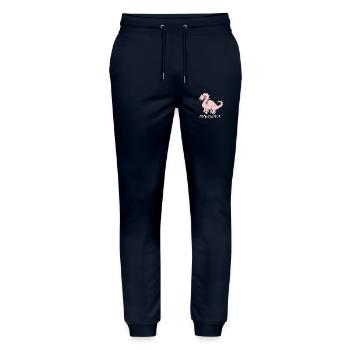 penis dino cockasaurus penisaurus dickosaurus - Stanley/Stella Mover Unisex Organic Jogging Trousers - navy - Front - Marisol (170cm) & Nik (191cm)