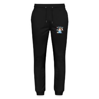 It s a Boy - Stanley/Stella Unisex Bio Jogginghose Mover  - Schwarz - Vorne - Marisol (170cm) & Nik (191cm)