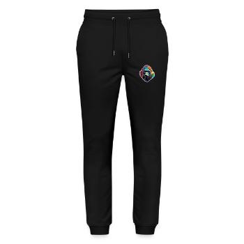 Gorilla Psychedelic - Stanley/Stella Mover Unisex Organic Jogging Trousers - black - Front - Marisol (170cm) & Nik (191cm)