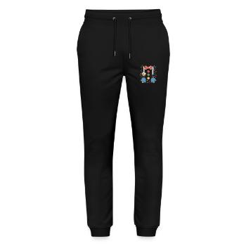 Carnival Costume Carnival Clown Costume - Stanley/Stella Mover Unisex Organic Jogging Trousers - black - Front - Marisol (170cm) & Nik (191cm)