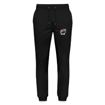 ours, grizzly - Pantalon de jogging bio MOVER Stanley/Stella unisexe - noir - Devant - Marisol (170cm) & Nik (191cm)