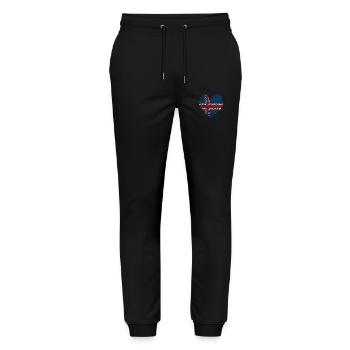 Norwegian Heart - Stanley/Stella Mover Unisex Organic Jogging Trousers - black - Front - Marisol (170cm) & Nik (191cm)