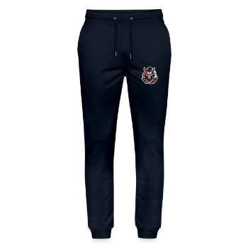 Samurai Warrior - Japan - Demon - Stanley/Stella Mover Unisex Organic Jogging Trousers - navy - Front - Marisol (170cm) & Nik (191cm)