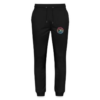 Om spirituel - Yoga et méditation - Pantalon de jogging bio MOVER Stanley/Stella unisexe - noir - Devant - Marisol (170cm) & Nik (191cm)