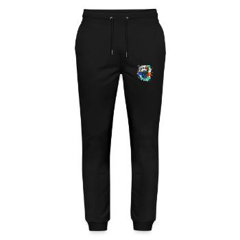 Chef Totenkopf Koch - Stanley/Stella Mover Unisex Organic Jogging Trousers - black - Front - Marisol (170cm) & Nik (191cm)