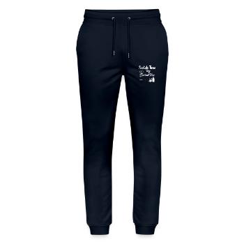 Scotch Time Design - Pantalon de jogging bio MOVER Stanley/Stella unisexe - marine - Devant - Marisol (170cm) & Nik (191cm)
