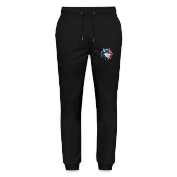 Wolf Tattoo - Stanley/Stella Mover Unisex Organic Jogging Trousers - black - Front - Marisol (170cm) & Nik (191cm)