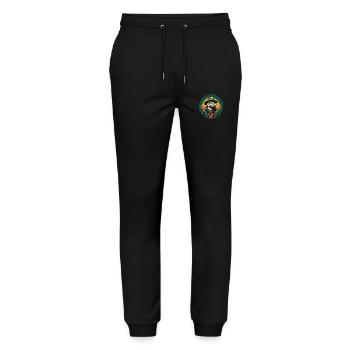 crocodile alligator coloré avec lunettes de soleil et chapeau - Pantalon de jogging bio MOVER Stanley/Stella unisexe - noir - Devant - Marisol (170cm) & Nik (191cm)