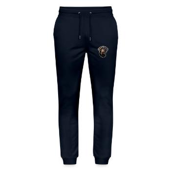 Labrador Retriever - Stanley/Stella Mover Unisex Organic Jogging Trousers - navy - Front - Marisol (170cm) & Nik (191cm)