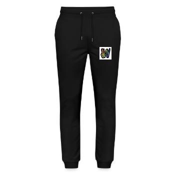 Slay queen - Pantalon de jogging bio MOVER Stanley/Stella unisexe - noir - Devant - Marisol (170cm) & Nik (191cm)