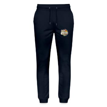 1959 Vintage Retro Classic 65 Years - Stanley/Stella Mover Unisex Organic Jogging Trousers - navy - Front - Marisol (170cm) & Nik (191cm)