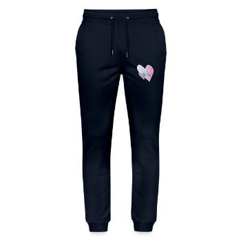 Love Assemble 00 - Stanley/Stella Mover Unisex Organic Jogging Trousers - navy - Front - Marisol (170cm) & Nik (191cm)