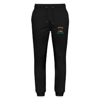 j'peux pas j'ai tracteur - Pantalon de jogging bio MOVER Stanley/Stella unisexe - noir - Devant - Marisol (170cm) & Nik (191cm)