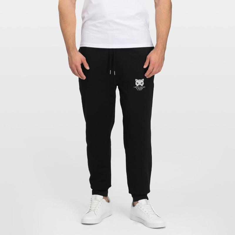 Ich hasse Morgenmenschen oder Morgen oder Menschen. Katze Stanley/Stella Unisex Bio Jogginghose Mover 
