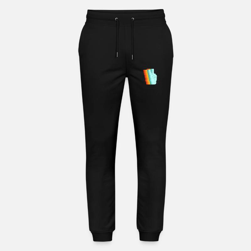 Peace signe rétro - Pantalon de jogging bio MOVER Stanley/Stella unisexe - noir