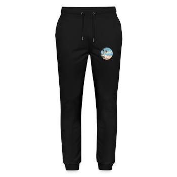 Discover the sunny side of the beach feeling - Stanley/Stella Mover Unisex Organic Jogging Trousers - black - Front - Marisol (170cm) & Nik (191cm)