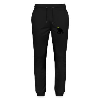 Affenkönig - Stanley/Stella Unisex Bio Jogginghose Mover  - Schwarz - Vorne - Marisol (170cm) & Nik (191cm)