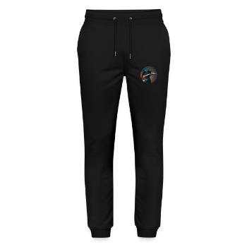 kolibri,vogel, illustration,bunt,glitzer,eisvogel - Stanley/Stella Unisex Bio Jogginghose Mover  - Schwarz - Vorne - Marisol (170cm) & Nik (191cm)