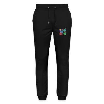 Blätter, bunt, Laub, Herbst, Baum, Blatt, Bäume - Stanley/Stella Unisex Bio Jogginghose Mover  - Schwarz - Vorne - Marisol (170cm) & Nik (191cm)