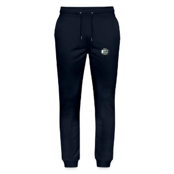 D-Mark - Stanley/Stella Unisex Bio Jogginghose Mover  - Navy - Vorne - Marisol (170cm) & Nik (191cm)